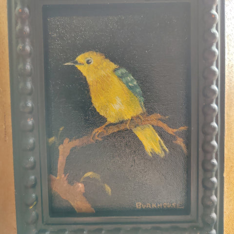 "Lonesome Yellow Bird" by Lynda Burkhouse 12" x 10"