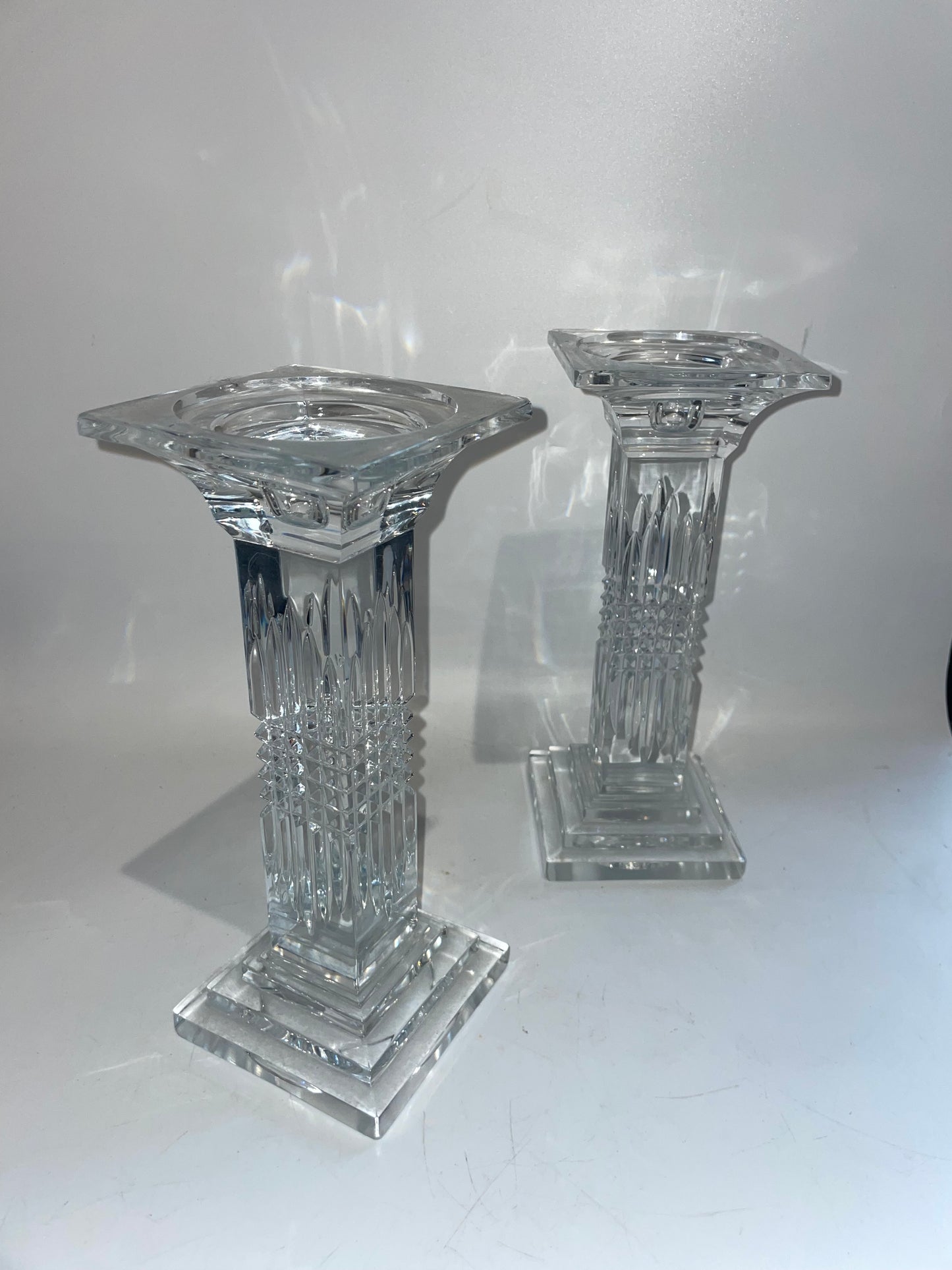 Shannon Crystal Candle Holders 9" x 4"