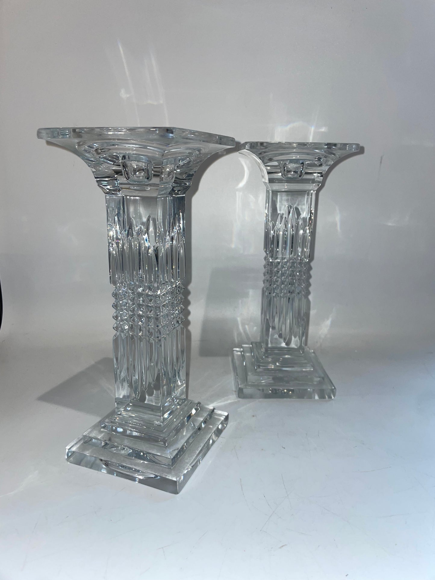 Shannon Crystal Candle Holders 9" x 4"