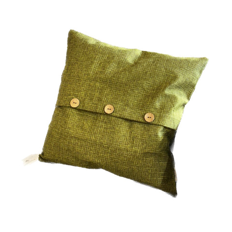 Woven Large Pea Green Pillow 22"x22"