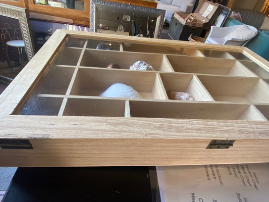 Wooden Organizer with Clear Display 20" x 12" x 3"