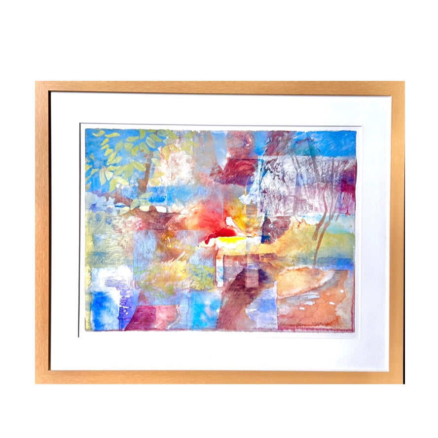 Framed Watercolor Painting by Ilse Reimnitz 41 x 34