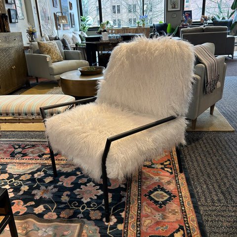 Boujee Faux Fur Accent Chair 30" x 29" x 37"