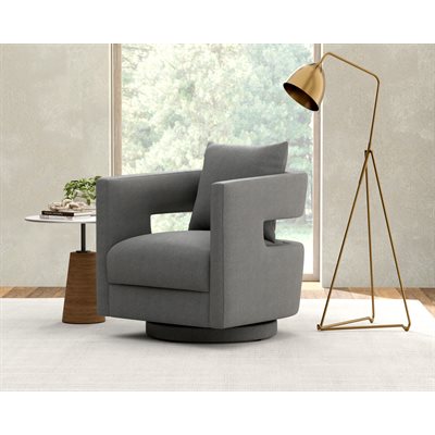 June Swivel Chair Grey 30" x 31" x 29"