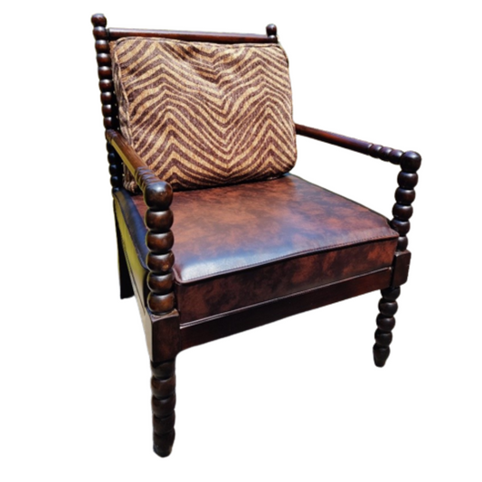 Zebra Print Leatherette Accent Chair 26 1/2W x 38 1/2H