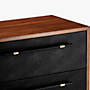 CB2 Oberlin Licorice 4-Drawer Tall Dresser 35"x20"x52"