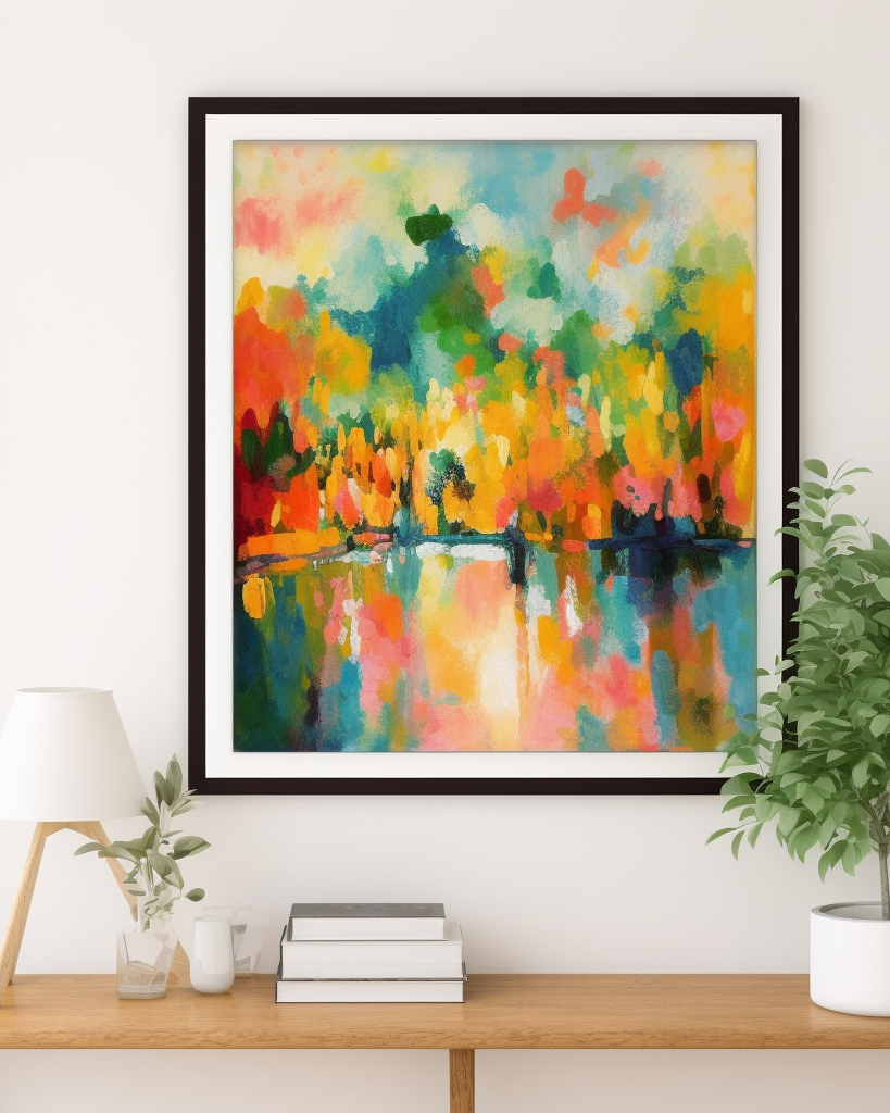 Vibrant and captivating impressionist artwork on display in Tacoma, Washington, boasting a kaleidoscope of colors and dynamic brushstrokes that evoke a sense of movement and emotion.