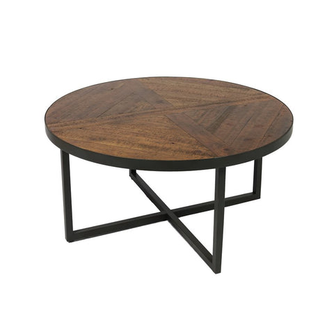 Round  Wood Inlay Coffee Table 36" x 36" x 17"