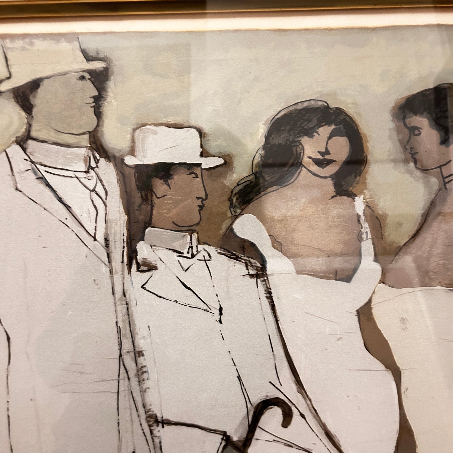 "Women In White" David Schneuer Signed Lithograph  30" x 33.75"