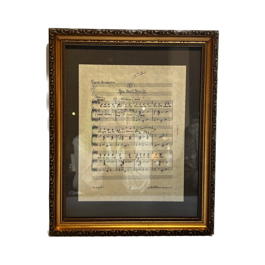 Vintage Framed Music Sheet: You Can't Miss It 
13" x 16"