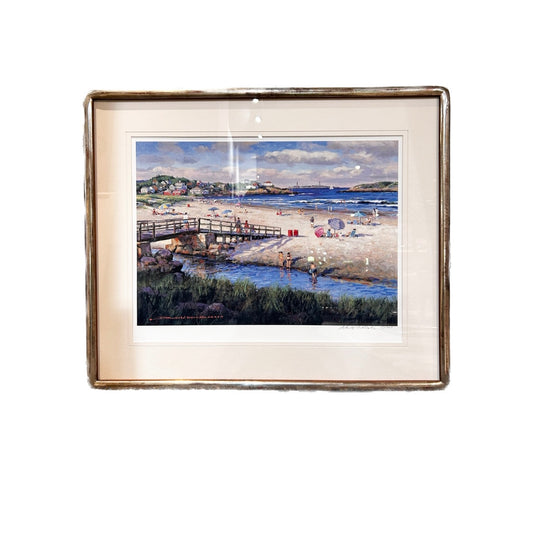 "Summer Day at the Beach" Signed and Numbered Lithograph  by Donald Allen Mosher (28.5" x 24")