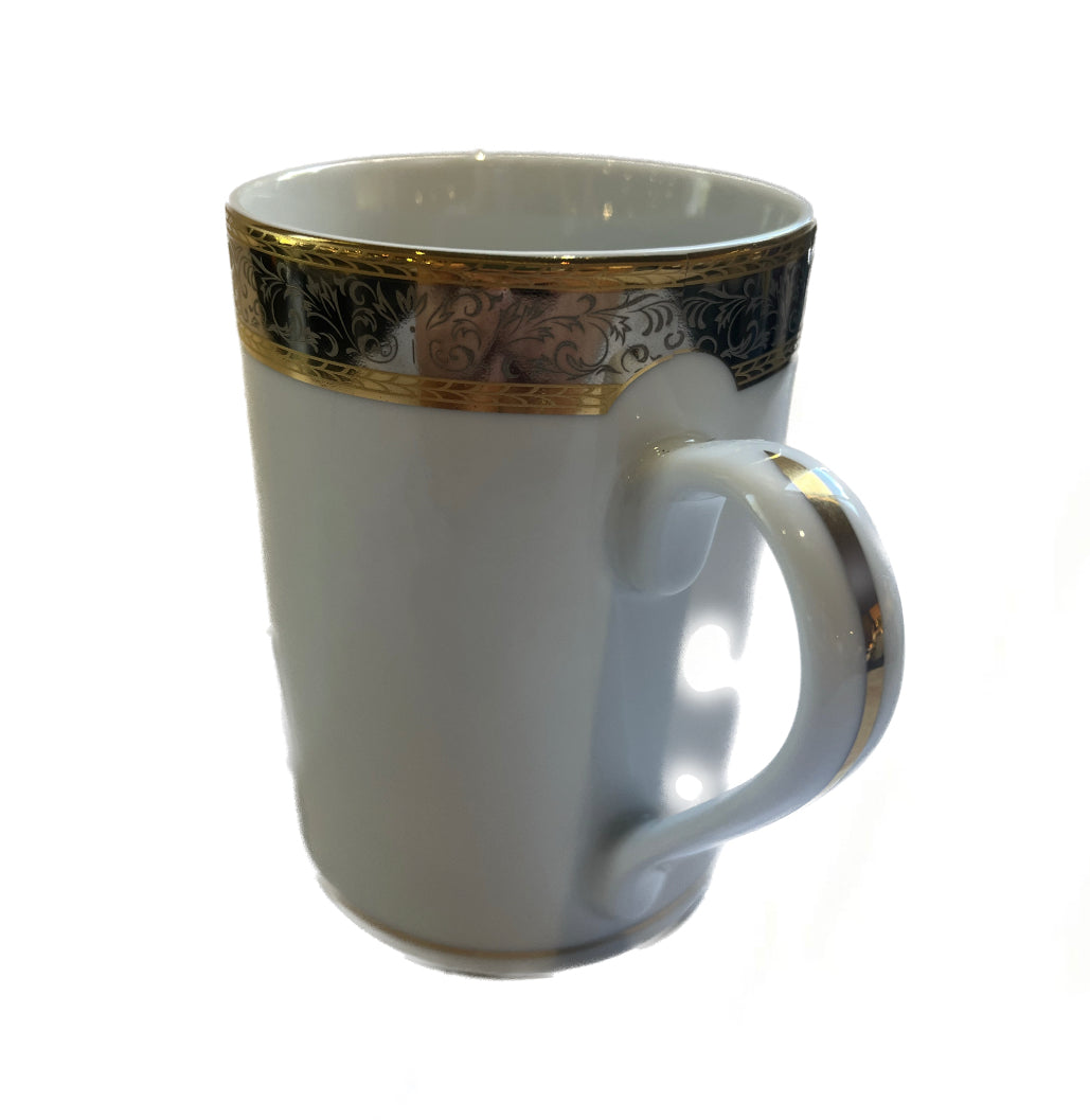 Buckingham by American Atelier Porcelain Coffee Cup 3"x4.25"