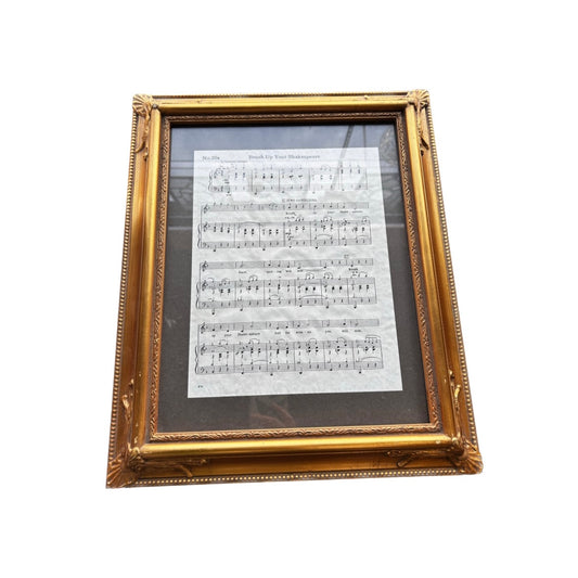 Vintage Framed Music Sheet: Brush Up Your Shakespeare 
14.5" x 17.5"