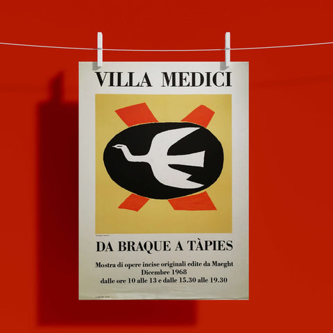 Georges Braque L'oiseau de feu Villa Medici 1968 (38.5w x 39.25t)