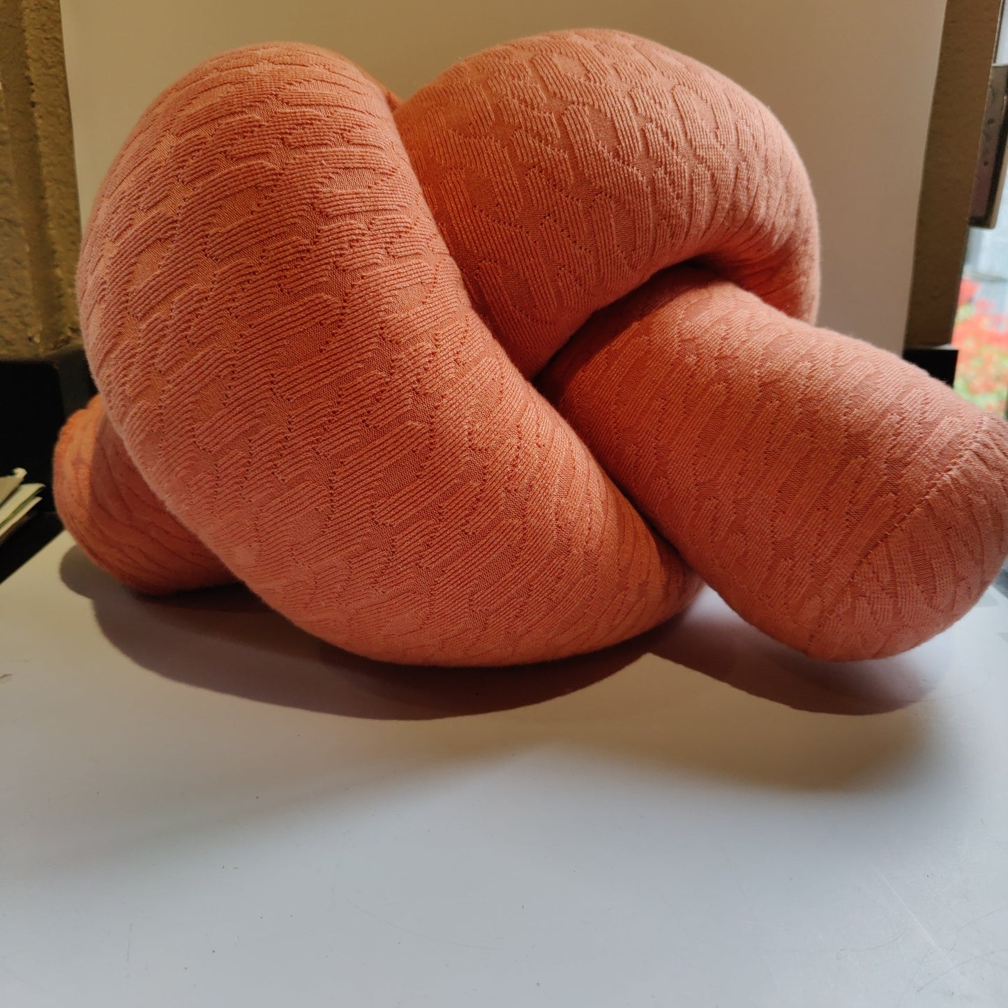 Carlisia Minnis Custom Handmade Orange Knot Pillow