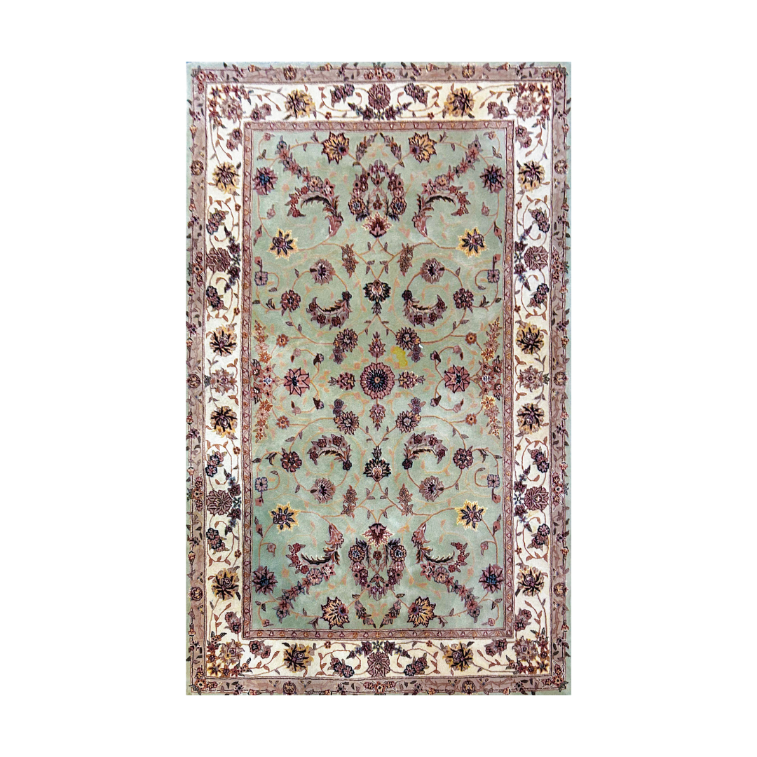 traditional rustic floral feminine thick rug