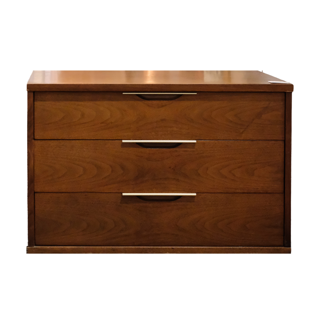 Kent Coffey "The Tableau" 3 Drawer Dresser with Metal Drawer Pulls 36" x 19" x 23"