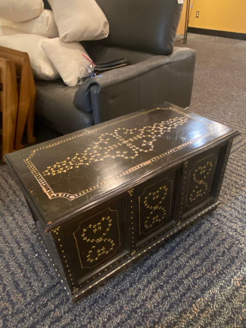 Indian Mother-Of-Pearl Inlaid Chest 34" x 18" x 19"