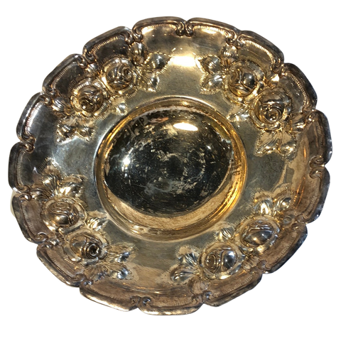 Silver Plated Roses Bowl
