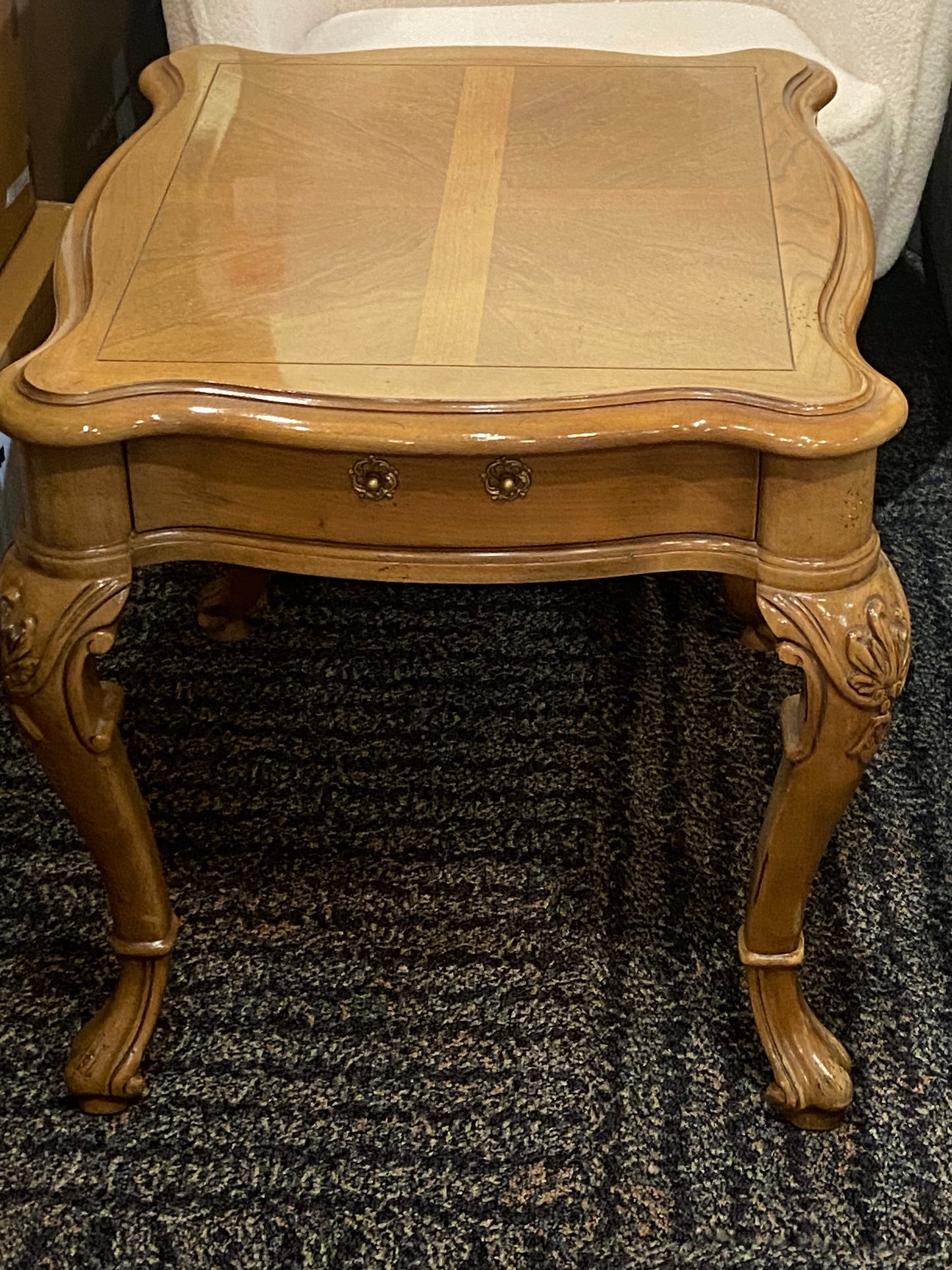 The Frog: Drexel Heritage Rectangular Maple Side Table 26” X 22” X 22”