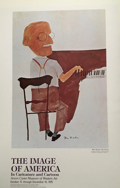 Ben Shahn, "Hot Piano, the Image of America" 1975 (23.25w x 35t)