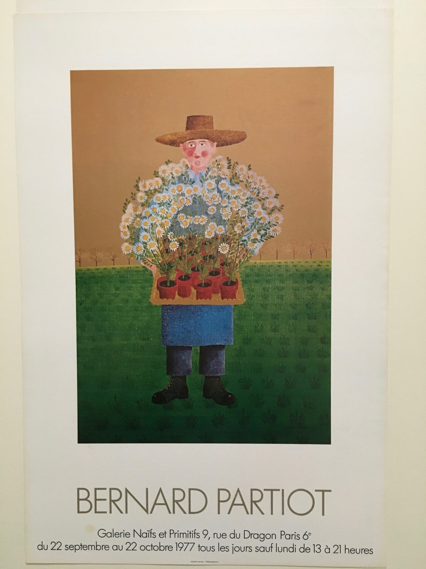 Bernard Patriot, "Flower Vendor", 1977 (15.75w x 23.25t)
