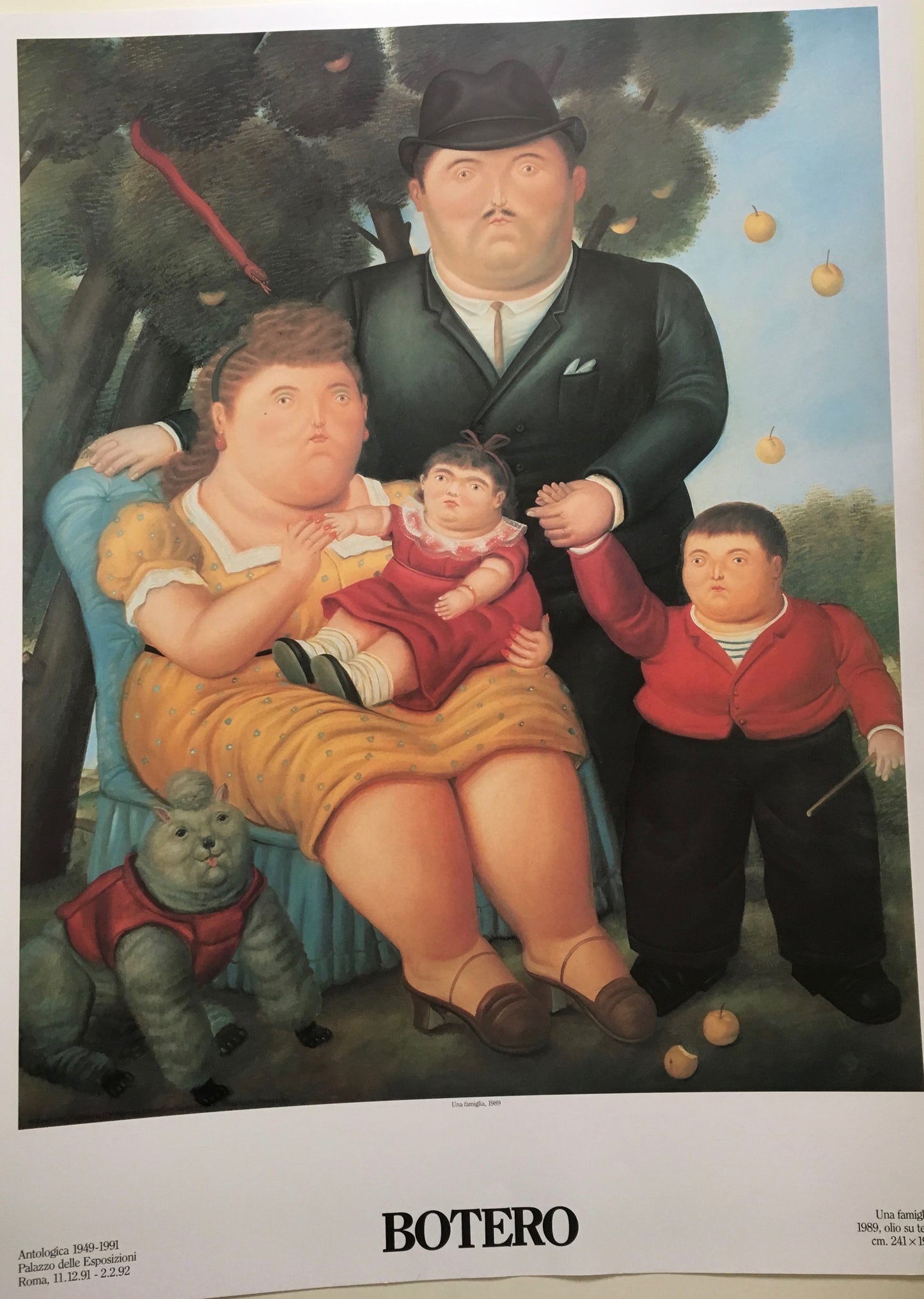 Botero, "Una Famiglia", 1989 (26.75w x 36.75t)