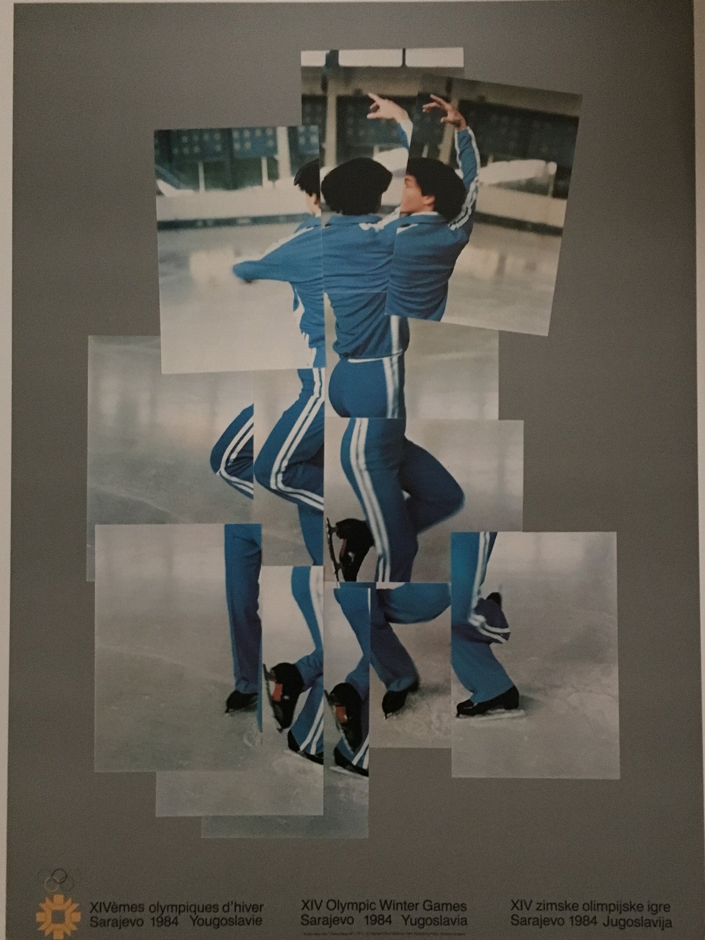 David Hockney, XIV Olympic Winter Games, 1984, The Skater (24.75w x 33.5t)