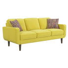 goldfinch bright yellow sofa with solid wood legs linen
