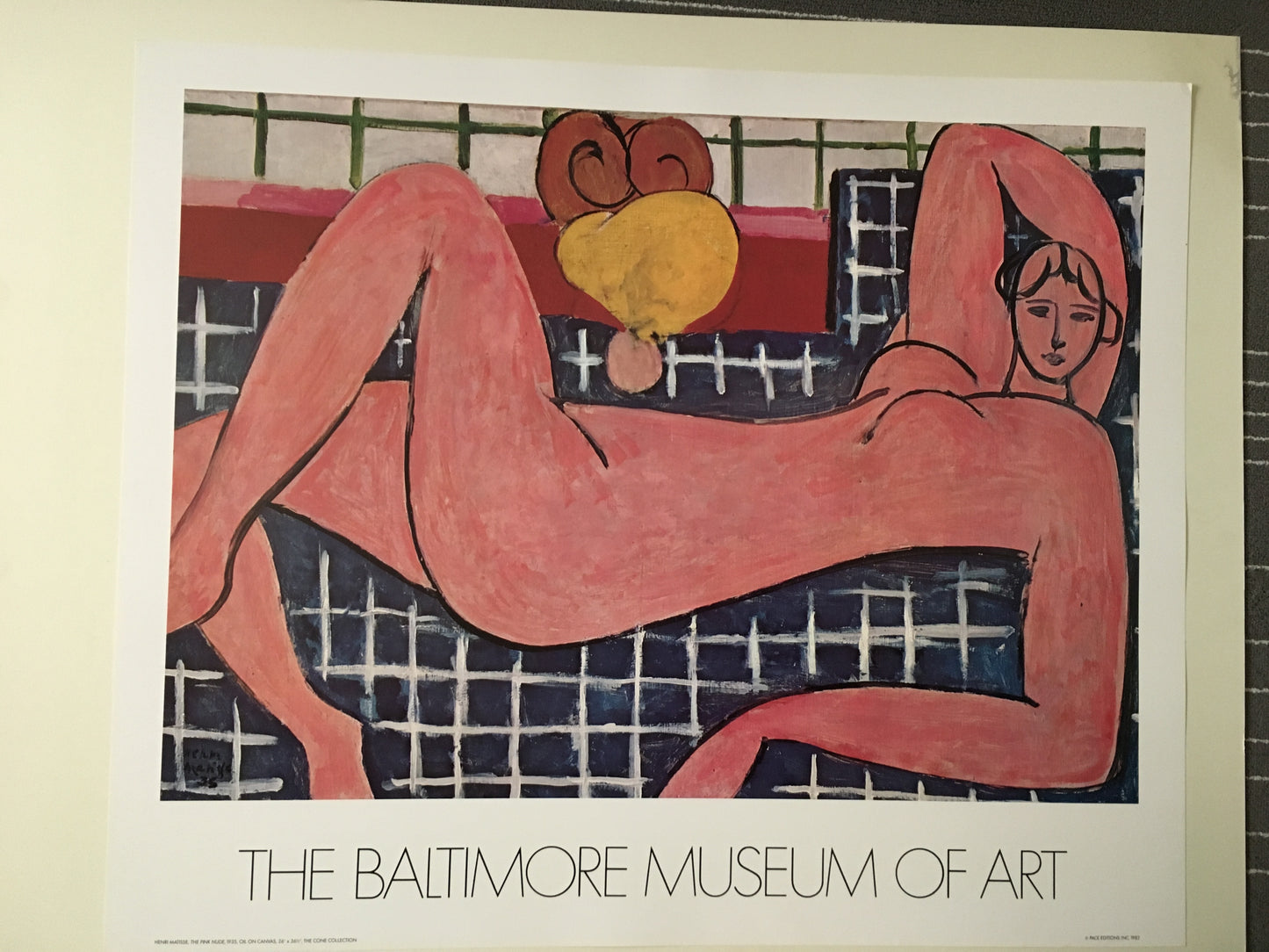 Henri Mattise "The Pink Nude" Baltimore Museum of Art 1982 (33.5w x 27.75t)