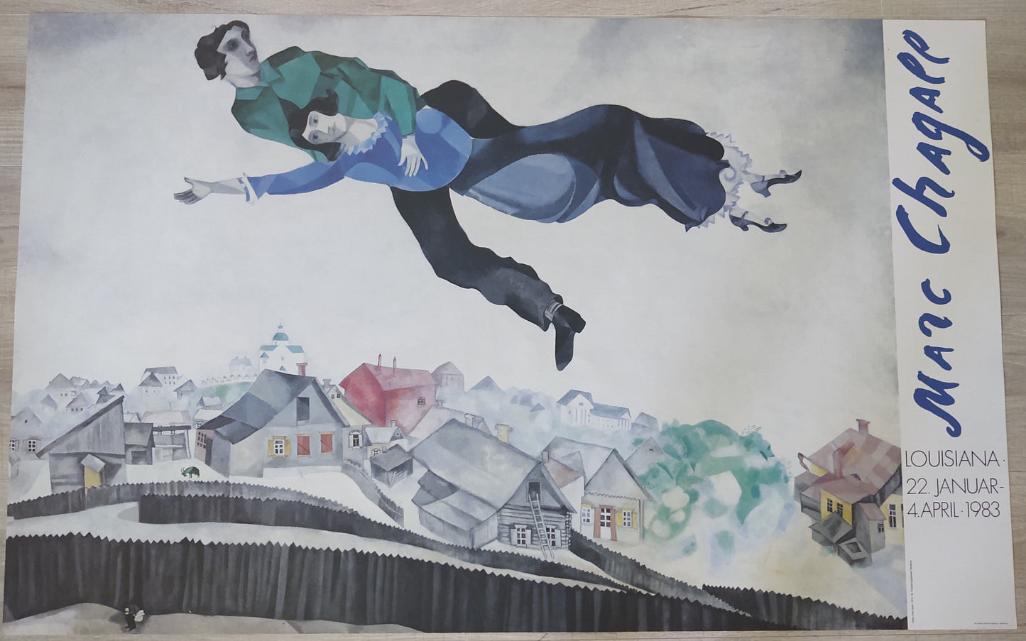 Marc Chagall "Oven Over Byen Louisiana" 1983 (37.25w x 29.5t)