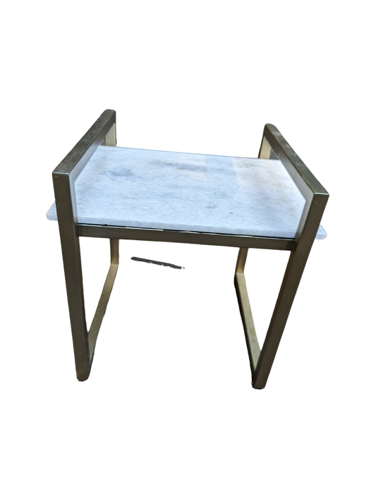 Marble & Gold Side Table 18 x 14 x 18