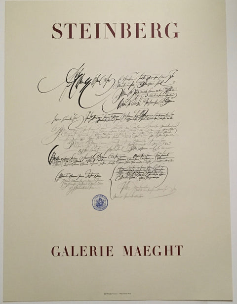Saul Steinberg Galerie Maeght 1960 (18.5w x 24.75t)