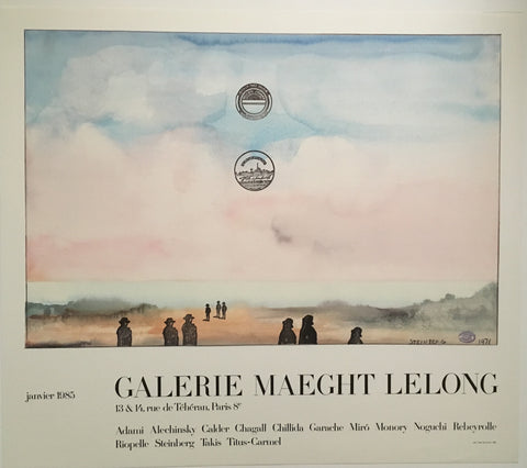 Saul Steinberg "Galerie Maeght Lelong"1985 (30.25w x 26.5t)