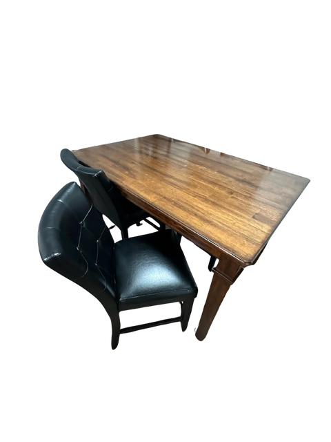 Walnut Counter Height Table with leaf 60" x 60" x 36.75