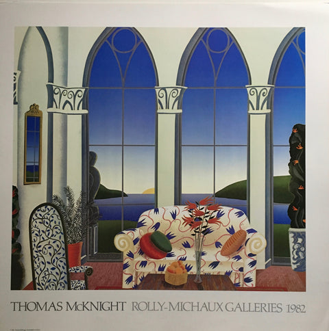 Thomas McKnight "Flowered Couch" 1982 (27.75w x 27t)