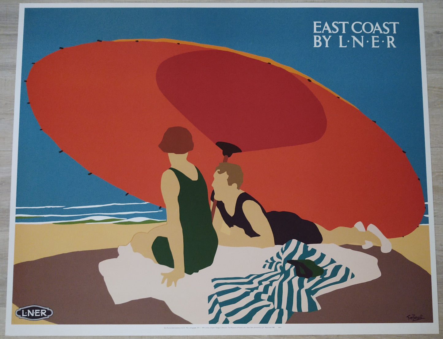 Tom Purvis East Coast By L.N.E.R Museum of Modern Art 1985 (41w x 32.25t)