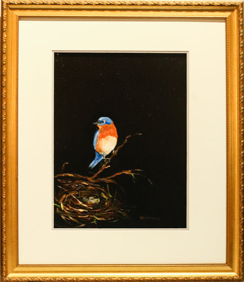 "Bluebird's Nest" by Lynda Burkhouse 17.5" x 20"