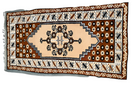 arabic blue and red and orange wool rug