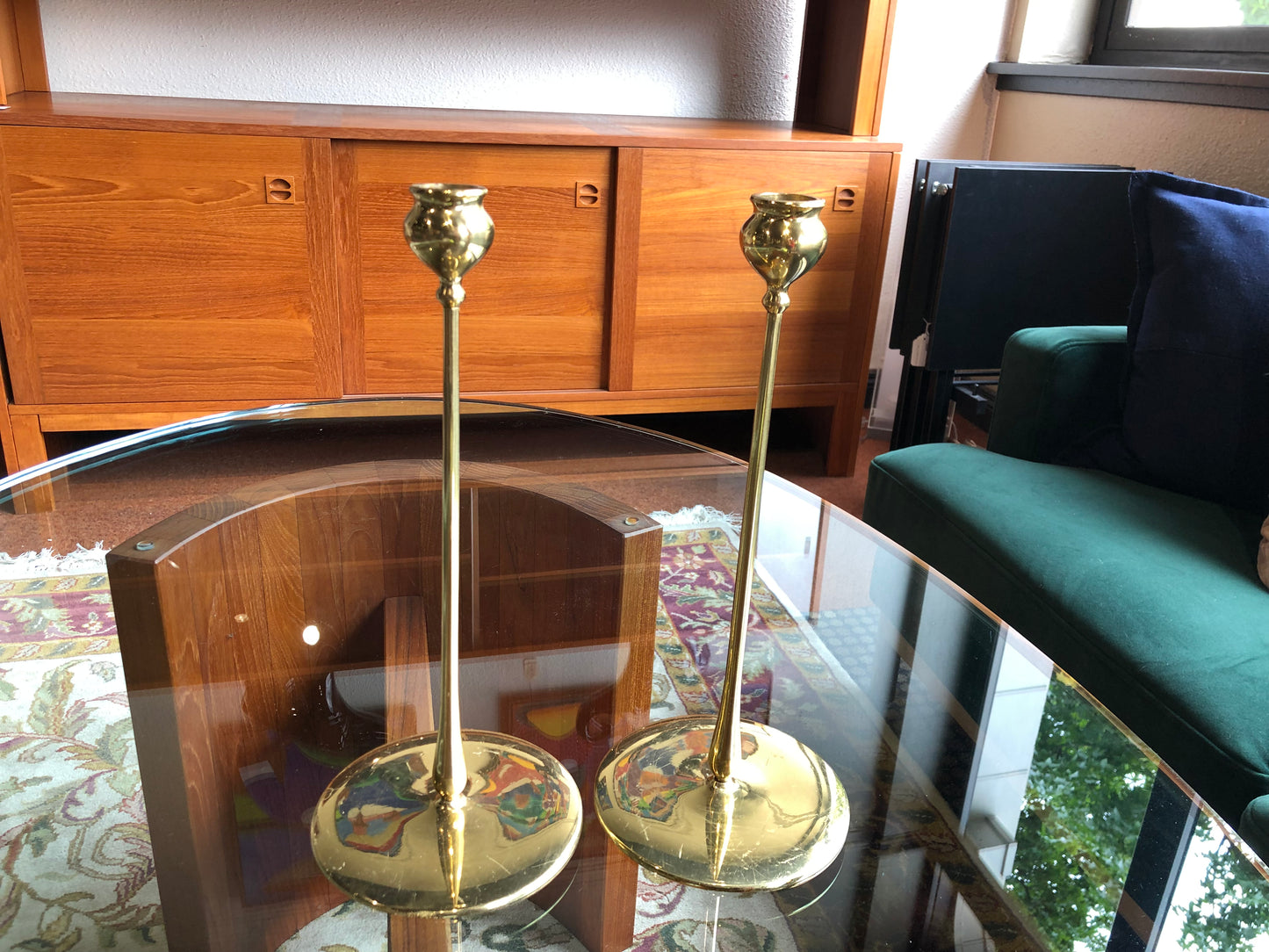 Robert R. Jarvie Brass Candle Sticks Reproduction