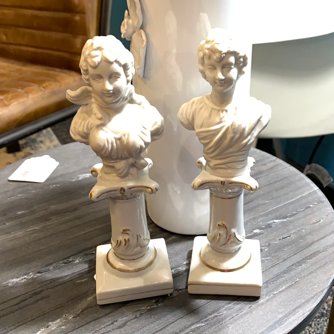 Twin Porcelain Bust set