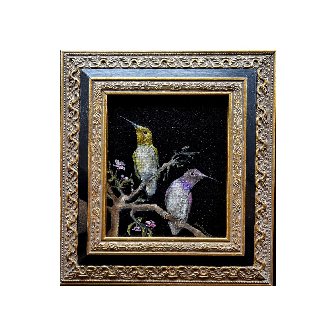 "Hummingbird Couple"  by Lynda Burkhouse 12" x 11"