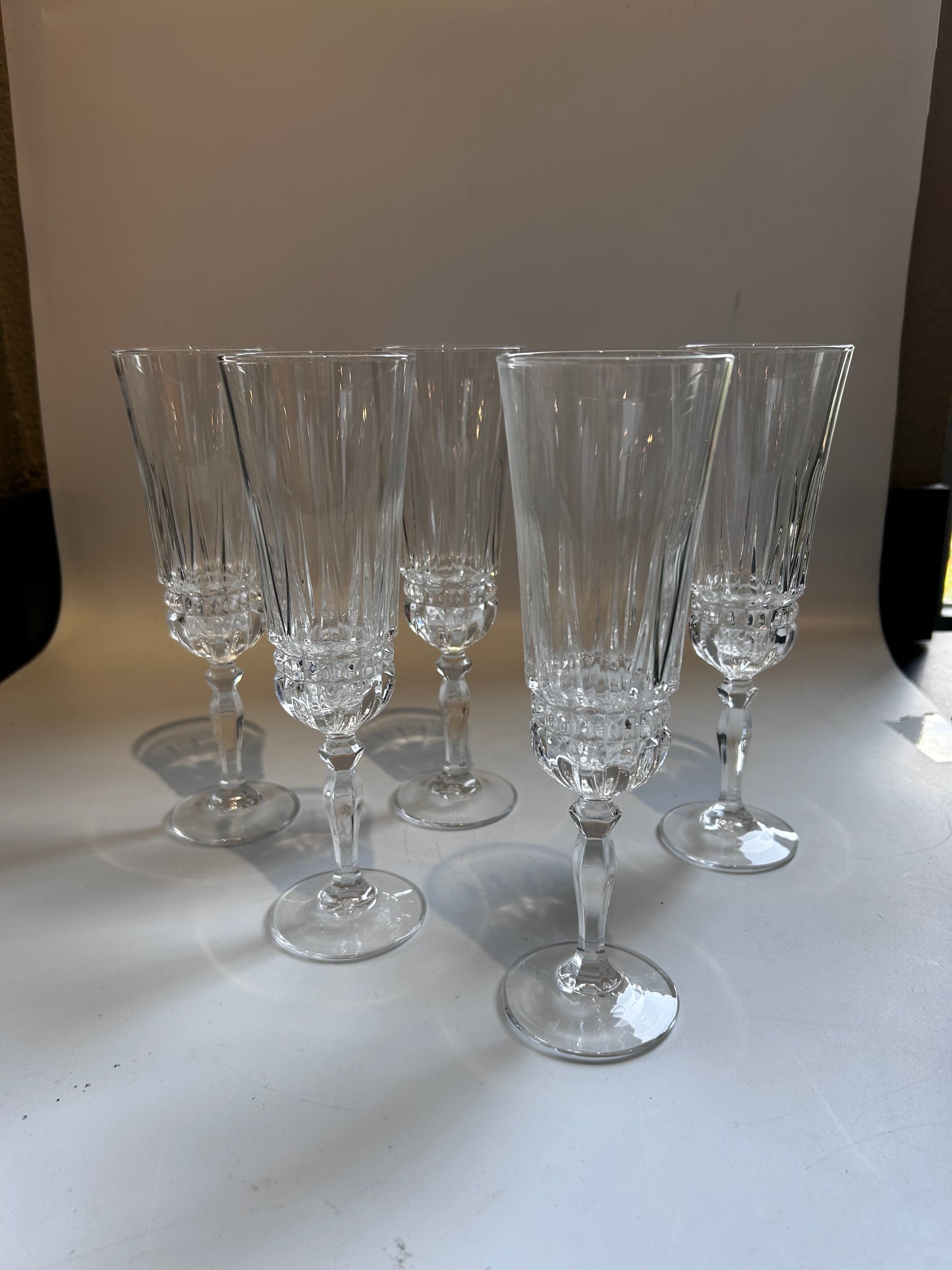 Set of 4 Crystal Champagne Flutes