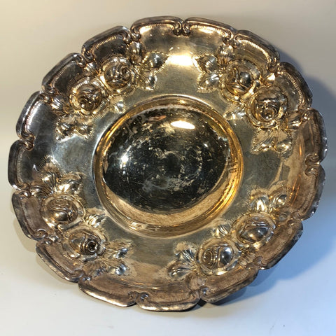 Silver Plated Roses Bowl