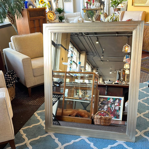 Large Chic Silver Wall Mirror (40' x 48")