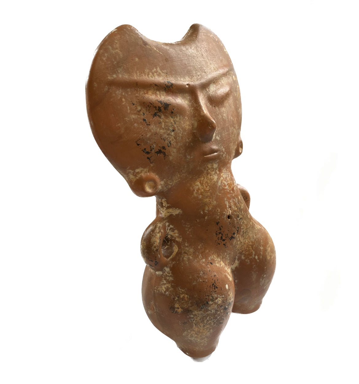 Pre-Colombian Style Sinu Pottery "Goddess of Humanity" 12"x7.5"