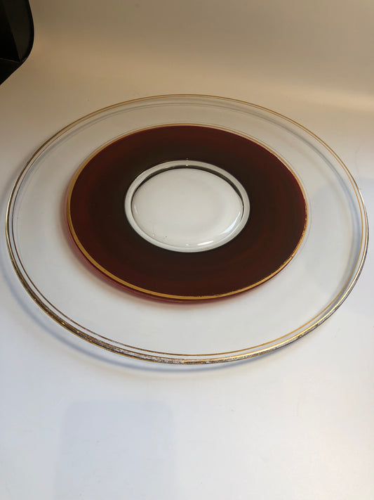 Red and Gold Serving Platter