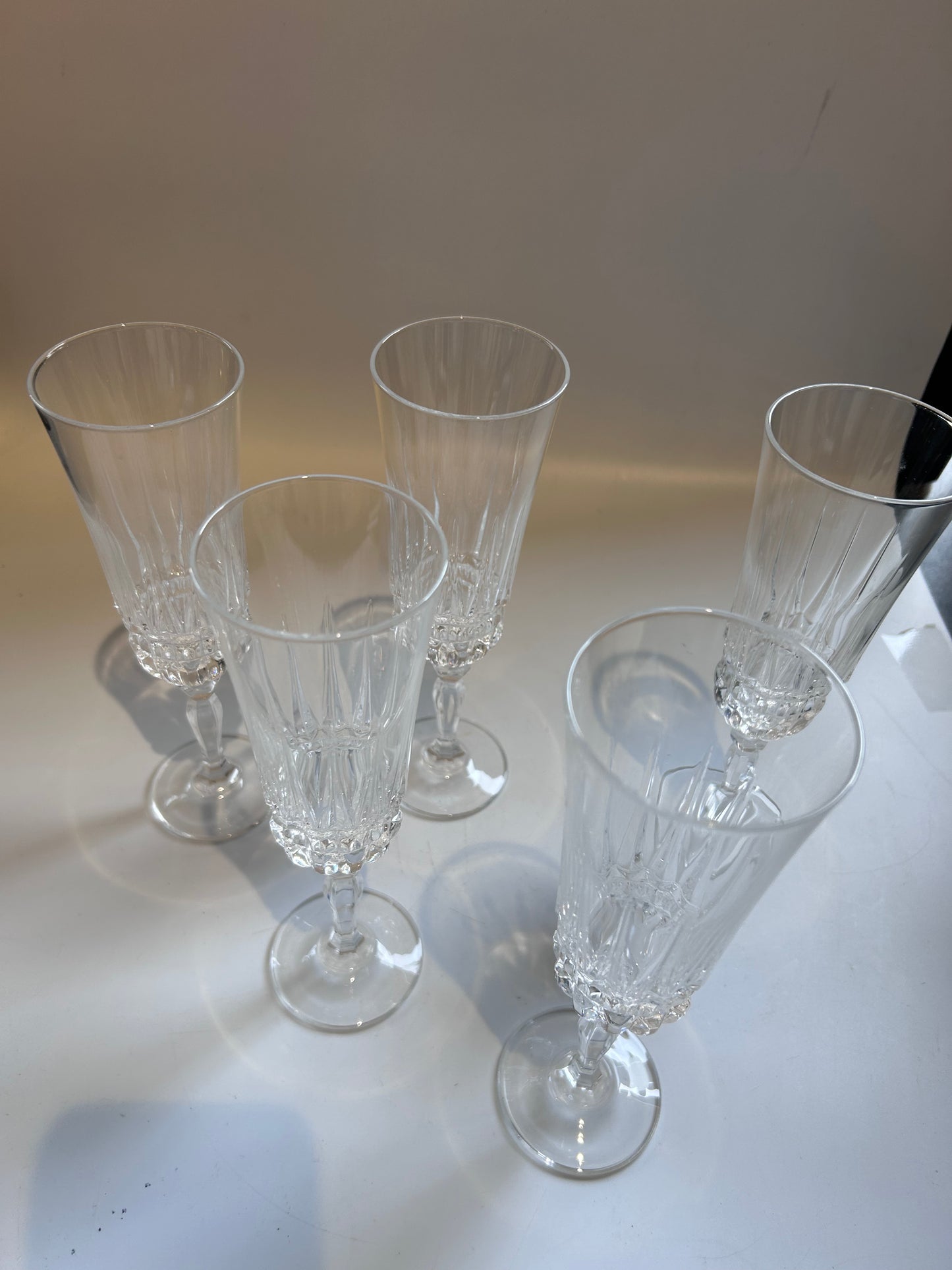Set of 4 Crystal Champagne Flutes
