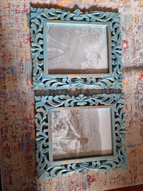 Blue Distressed Picture Frame 8" x 10"