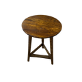 Java Round Solid Mango Wood End Table 19" X 19" X 24"